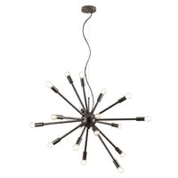 Lustra moderna Stellar neagra structura metalica 18xE14/25W, 01-2936 Redo