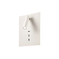 Aplica moderna Zen alb intrerupatoare port USB LED 16W/1920lm/3000K, 01-2995 Redo