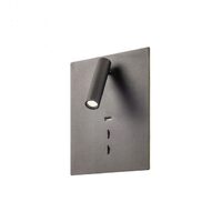 Aplica moderna Zen neagra intrerupatoare USB LED 16W/1920lm/3000K, 01-2998 Redo