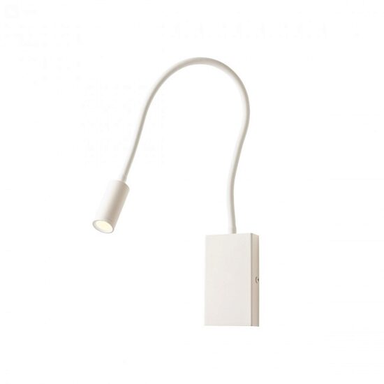 Aplica moderna Wallie alba intrerupator USB LED 3W/238lm/3000K, 01-2754 Redo
