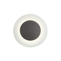 Aplica moderna finisata negru mat,  dispersor din PMMA serigrafiat,il. indirect LED 7W/625lm/3000K, Tatoo 01-2687 Redo