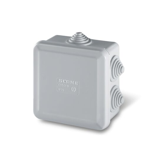 Doza de legatura PT, cu intrari pentru cabluri, 80x80x40mm, IP44, Scame 680.003