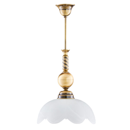 Lustra clasica alama patinata abajur sticla 1xE27/60W Jupiter 002 Jupiter