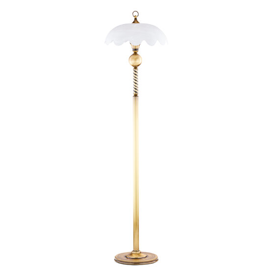 Lampadar clasic alama patinata abajur sticla 1xE27/60W Jupiter 001 Jupiter