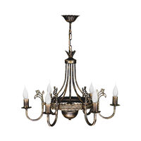 Candelabru rustic din alama patinata brate elegante 6xE14/40W Korona 224 Jupiter
