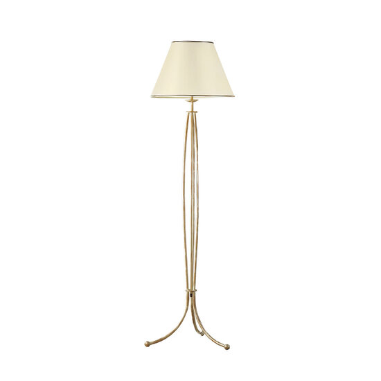Lampadar clasic auriu mat abajur textil alb-ivoire 1xE27/60W Laura 518 Jupiter