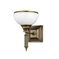 Aplica clasica alama patinata abajur sticla opal  1xE27/60W Zeus 625 Jupiter