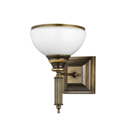 Aplica clasica alama patinata abajur sticla opal  1xE27/60W Zeus 625 Jupiter