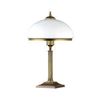 Veioza clasica alama patinata abajur sticla opal  2xE14/60W Zeus 626 Jupiter