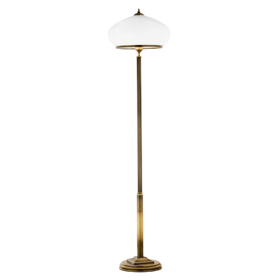 Lampadar clasic alama patinata abajur sticla opal  2xE27/60W Zeus 627 Jupiter