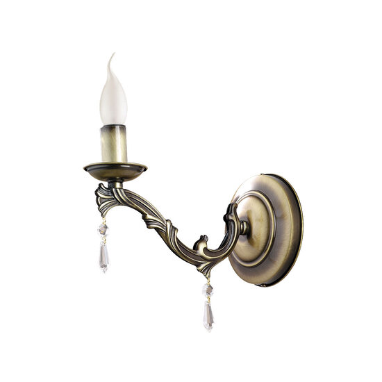 Aplica clasica alama patinata pandantive cristal 1xE14/40W Markiza 767 Jupiter