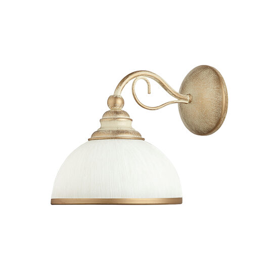 Aplica clasica ecru abajur sticla 1xE27/60W Xsara 1173 Jupiter