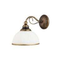 Aplica clasica alama patinata abajur sticla 1xE27/60W Xsara 1178 Jupiter