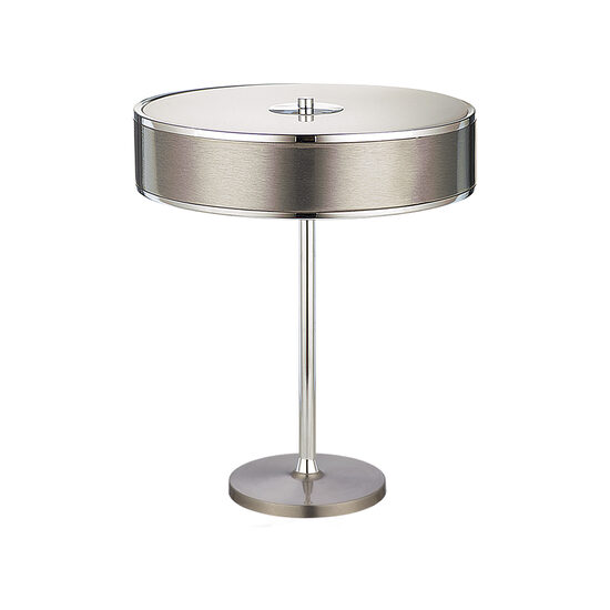 Veioza moderna design compact nichel abajur plexi 2xE14/60W Jazz 1209 Jupiter