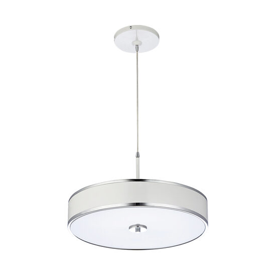Lustra moderna design compact alb-crom abajur plexi 3xE14/60W D40 Jazz 1222 Jupiter