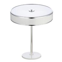Veioza moderna design compact alb-crom abajur plexi 2xE14/60W Jazz 1225 Jupiter