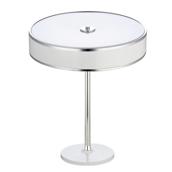 Veioza moderna design compact alb-crom abajur plexi 2xE14/60W Jazz 1225 Jupiter