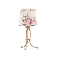 Veioza shabby chic ecru abajur textil model floral 1xE27/60W Sara 1286 Jupiter