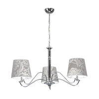 Candelabru modern futurist abajururi textile gri 3xE27/60W Venus 1288 Jupiter