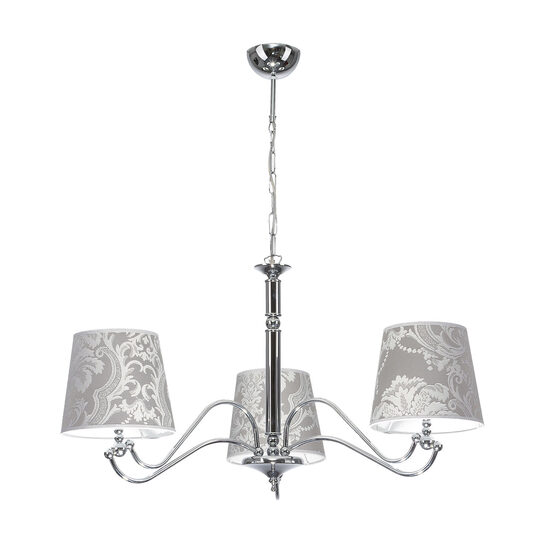 Candelabru modern futurist abajururi textile gri 3xE27/60W Venus 1288 Jupiter