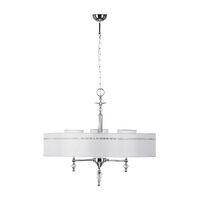 Candelabru modern elegant abajur tesatura gri cristale 3xE27/60W Hilton 1424 Jupiter