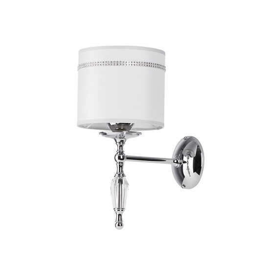 Aplica moderna eleganta abajur tesatura gri cristale 1xE27/60W Hilton 1427 Jupiter