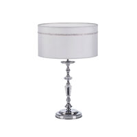 Veioza moderna eleganta abajur tesatura gri cristale 1xE27/60W Hilton 1427 Jupiter