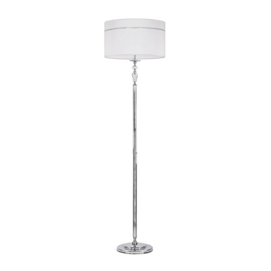 Lampadar modern elegant abajur tesatura gri cristale 1xE27/60W Hilton 1428 Jupiter