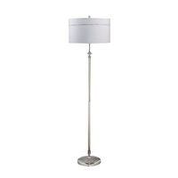Lampadar modern elegant abajur textil gri cristale 3xE27/60W Julia II 1530 Jupiter