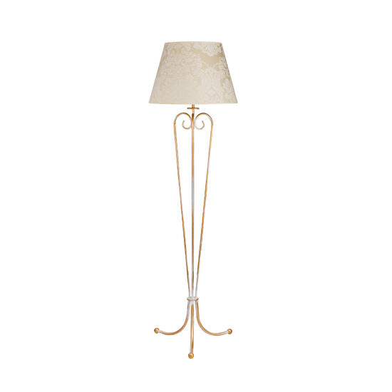 Lampadar modern auriu antichizat abajur textil ecru-auriu 1xE27/60W Sofia 1595 Jupiter