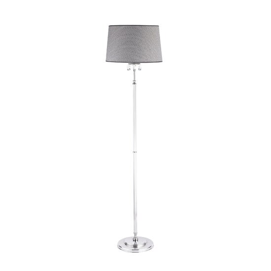 Lampadar modern cristale abajur textil gri 3xE27/60W Egida 1609 Jupiter