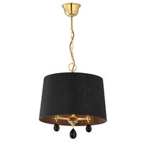 Candelabru modern alama cristale abajur negru 3xE27/60W Egida 1793 Jupiter