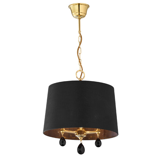 Candelabru modern alama cristale abajur negru 3xE27/60W Egida 1793 Jupiter