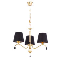 Candelabru modern alama cristale abajururi textile 3xE27/60W Egida 1794 Jupiter