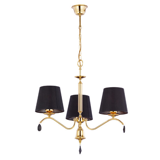 Candelabru modern alama cristale abajururi textile 3xE27/60W Egida 1794 Jupiter
