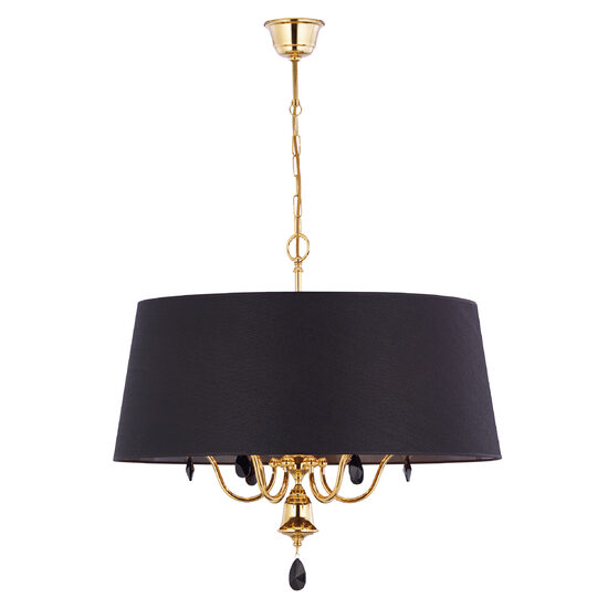 Candelabru modern alama cristale abajur negru 6xE27/60W Egida 1796 Jupiter