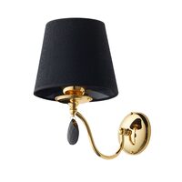 Aplica moderna alama cristale abajur negru 1xE27/60W Egida 1798 Jupiter
