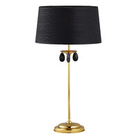 Veioza moderna alama cristale abajur negru 1xE27/60W Egida 1799 Jupiter
