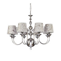 Candelabru modern crom abajururi textile 8xE27/60W Batumi 1610 Jupiter