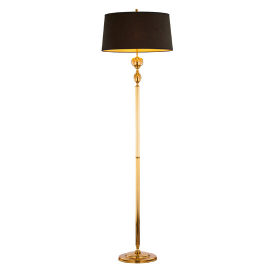 Lampadar modern aurie abajur textil negru 1xE27/60W Batumi 1955 Jupiter
