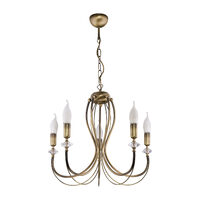 Candelabru clasic alama patinata detalii cristal 5xE14/40W Melody 1611 Jupiter