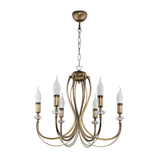Candelabru clasic alama patinata detalii cristal 6xE14/40W Melody 1612 Jupiter