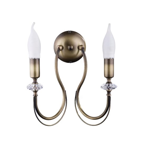 Aplica clasica  alama patinata detalii cristal 2xE14/40W Melody 1614 Jupiter