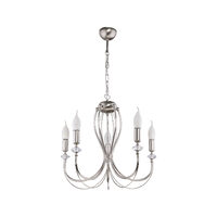 Candelabru clasic finisat nichel detalii cristal 5xE14/40W Melody 1615 Jupiter