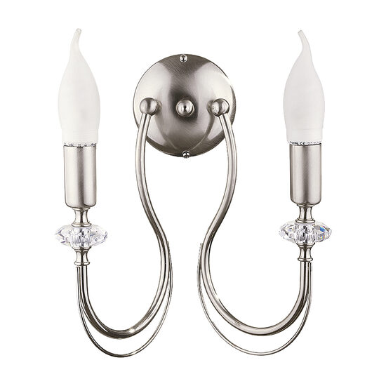 Aplica clasica finisat nichel detalii cristal 2xE14/40W Melody 1618 Jupiter