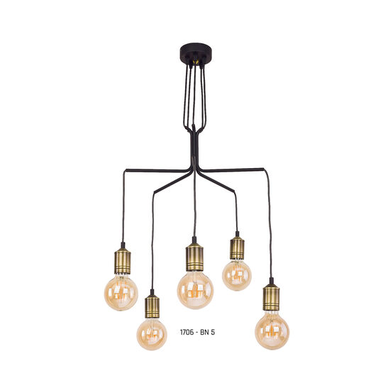 Candelabru modern alama patinata stil industrial 5xE27/60W Borneo 1706 Jupiter