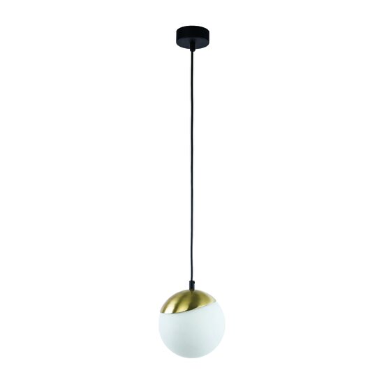 Lustra moderna neagra+alama abajur sticla opal 1xE14/40W Santa 1718 Jupiter