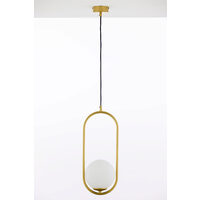 Lustra moderna aurie geometrica abajur sticla opal 1xE14/40W Igon 2042 Jupiter