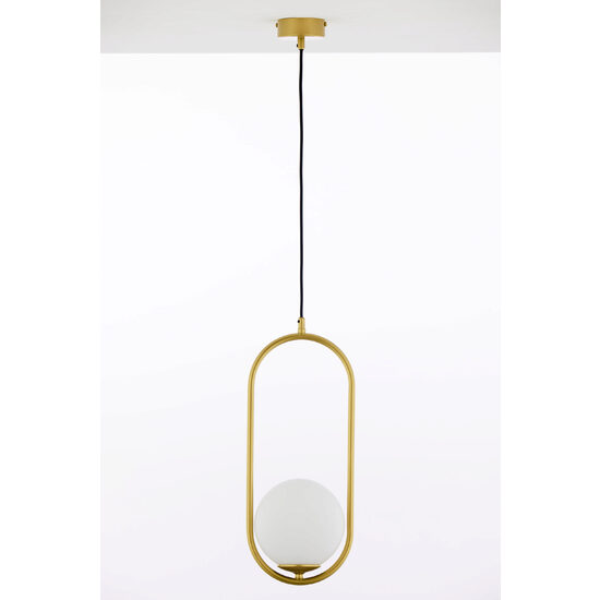 Lustra moderna aurie geometrica abajur sticla opal 1xE14/40W Igon 2042 Jupiter
