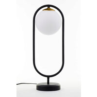 Veioza moderna aurie geometrica abajur sticla opal 1xE14/40W Igon 2044 Jupiter
